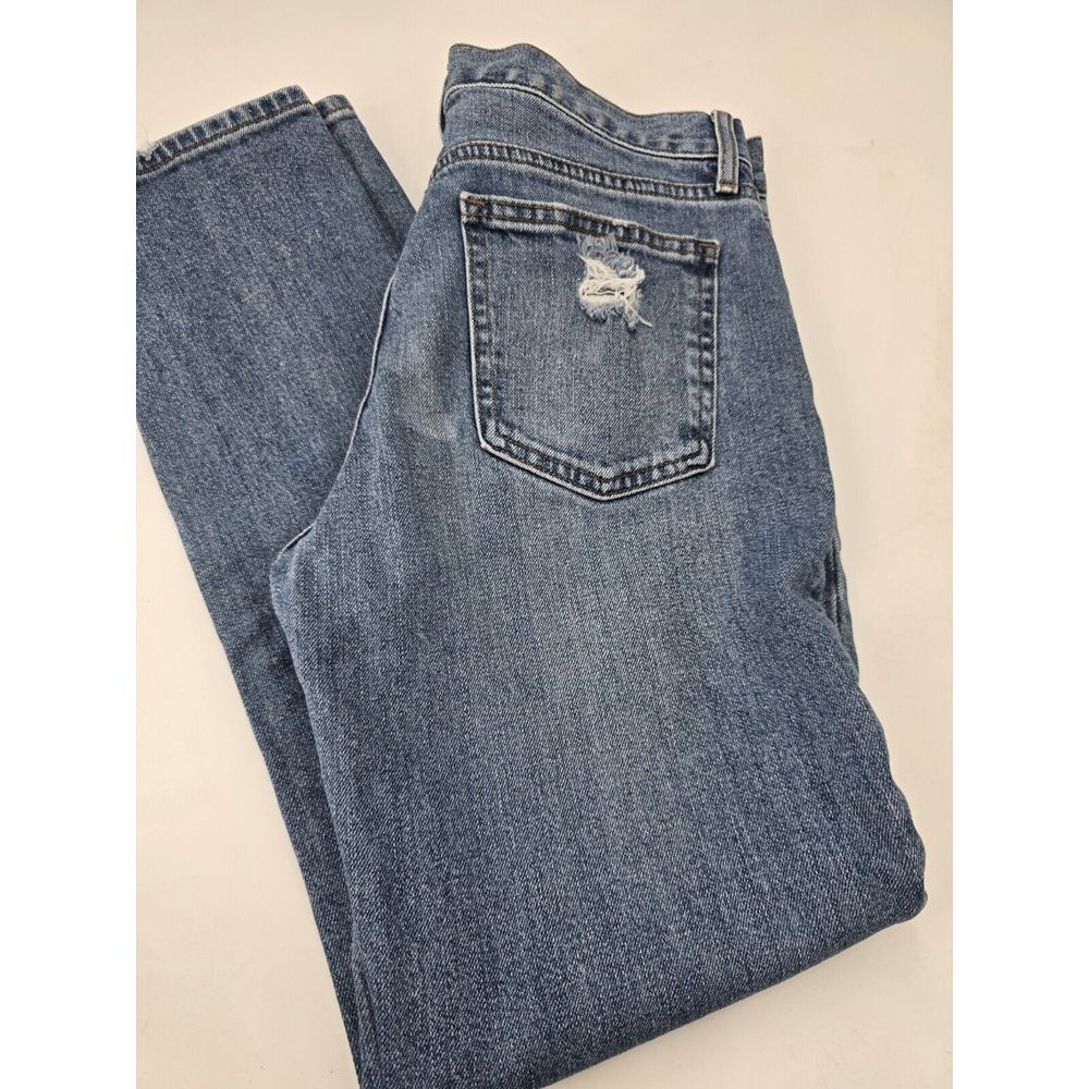 Gap Jeans Women's 25 Blue Medium Wash Best Girlfriend EST. 1969 DENIM FRAYED - Picture 3 of 11